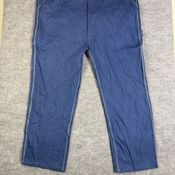 Liberty Bib Overalls Mens 52x32 Blue Denim Workwear Carpenter Utility Ranch - Picture 6 of 16